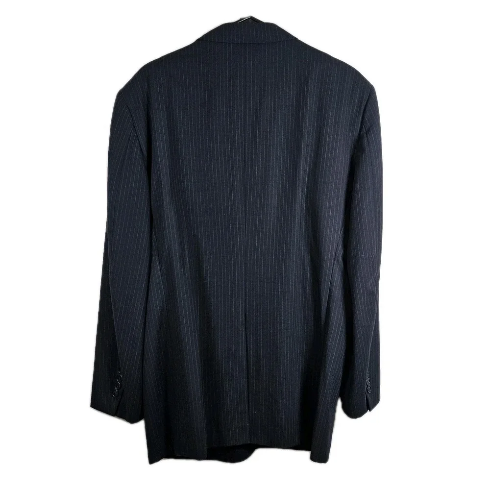 Brooks Brothers Wool Blazer Pants Suit Men 41R Navy 38 Waist Pinstripe Office‎